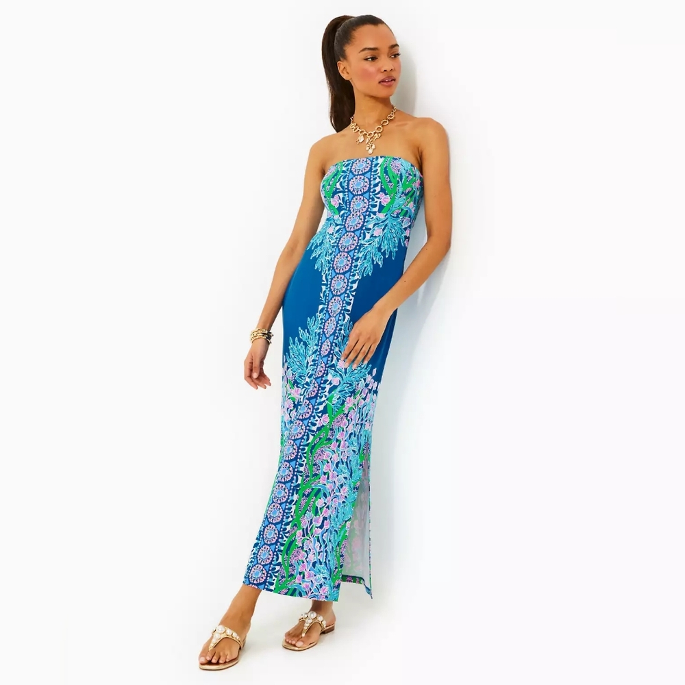NWT Lilly Pullizer Nola Strapless Dress - 14